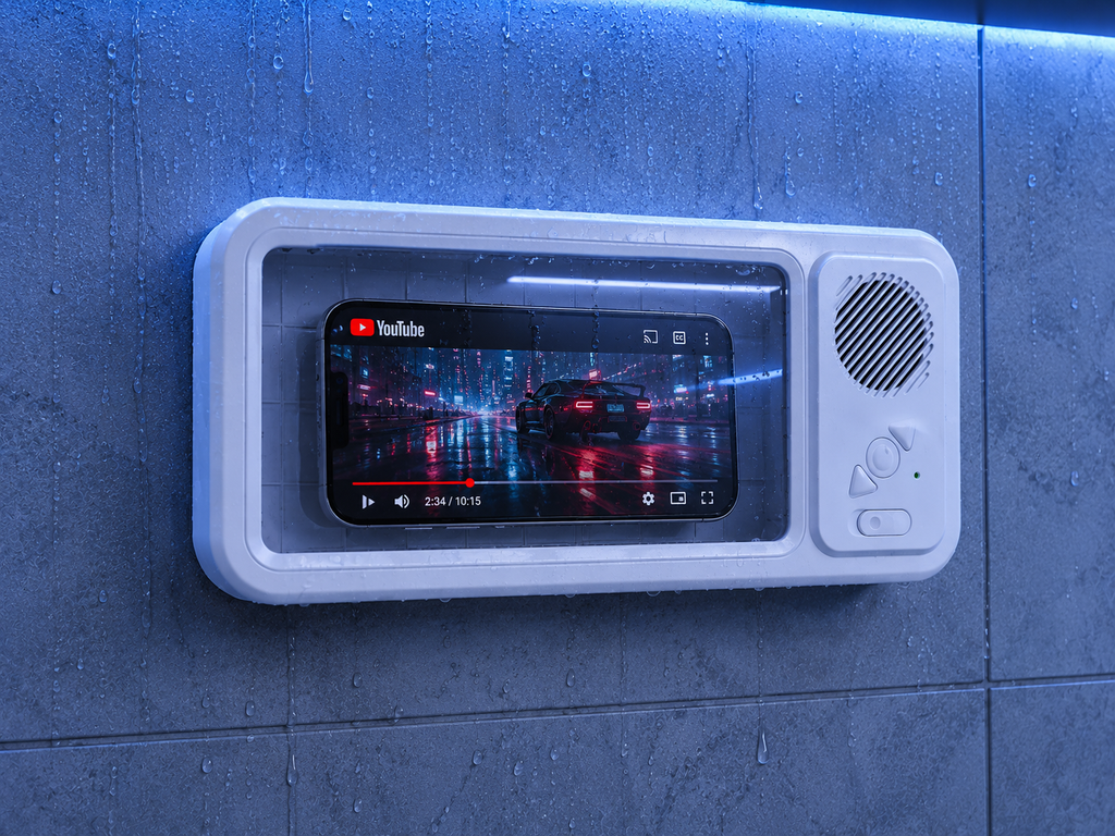 SoundShell Pro™
הופך כל מקלחת לקולנוע פרטי.
